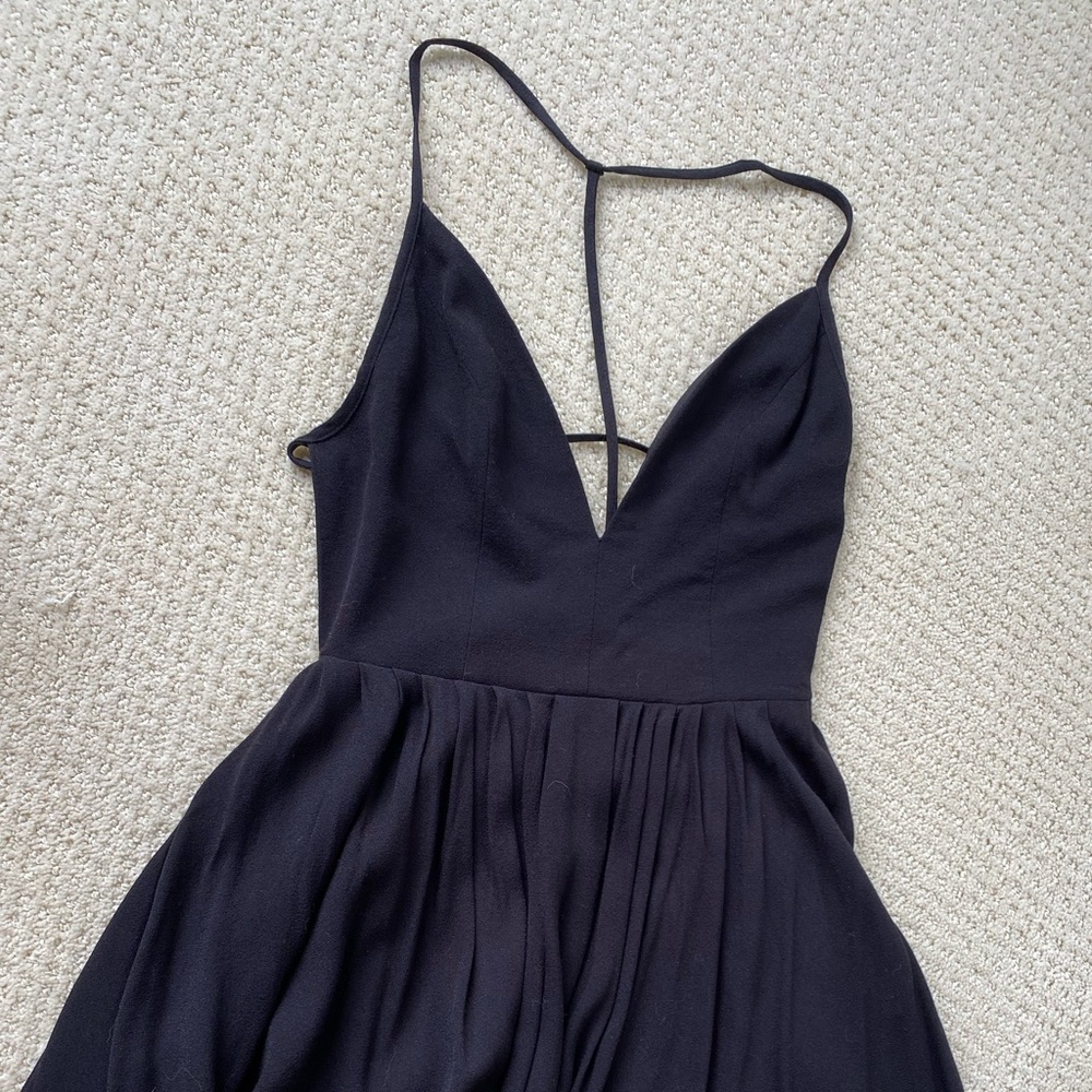 NBD Black Mini Backless Dress